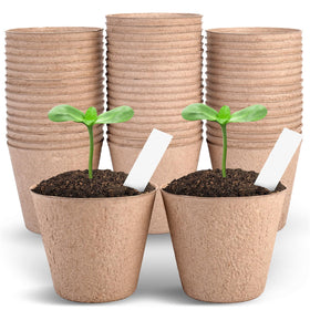 ARGCONNER 4-inch peat pots for seed starting with airy roots and simple transplanting.