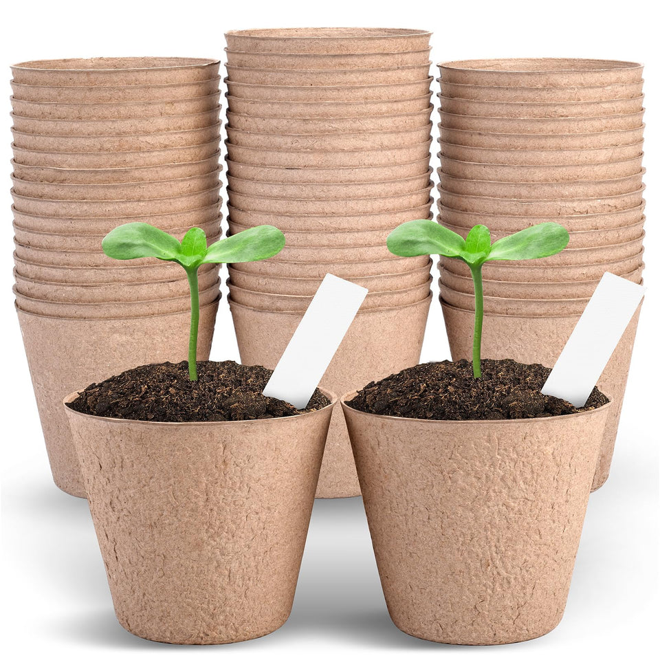 ARGCONNER 4-inch peat pots for seed starting with airy roots and simple transplanting.