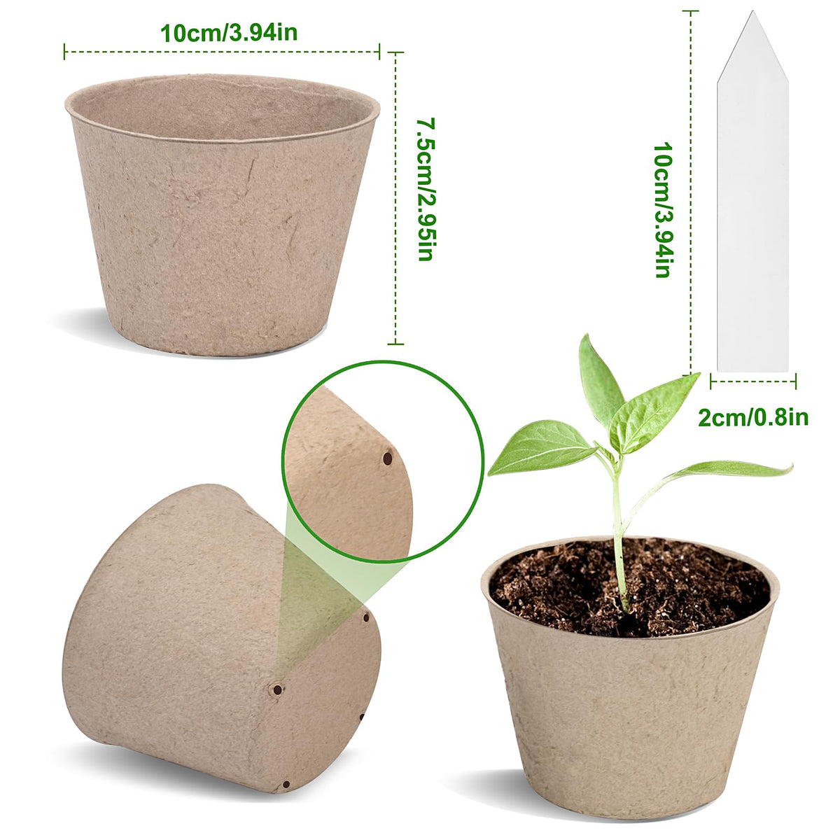 ARGCONNER plant labels included help track seed varieties and growth stages.
