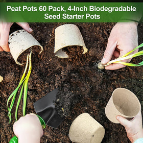ARGCONNER pulp paper pots designed to break down over time for easy transplanting.