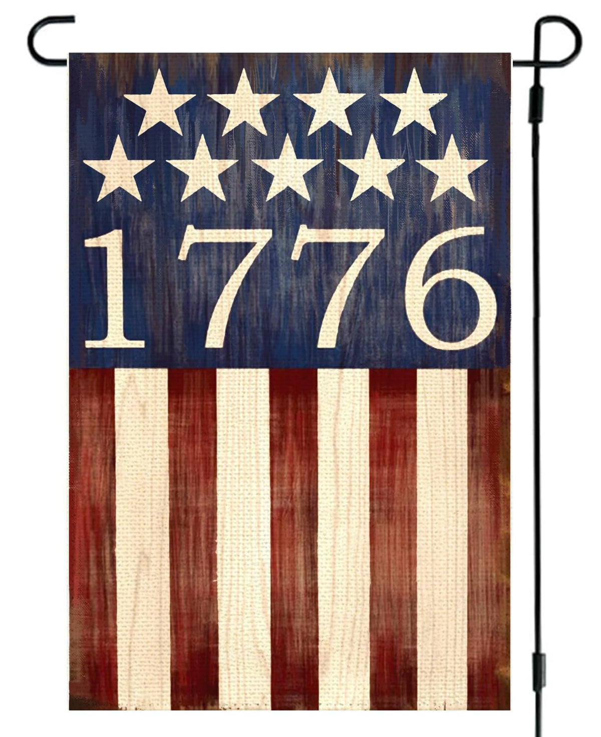 ARGOOFG 1776 USA garden flag front view, durable outdoor patriotic decor.