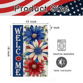 ARGOOFG outdoor flag mounts to standard garden stands for simple setup.
