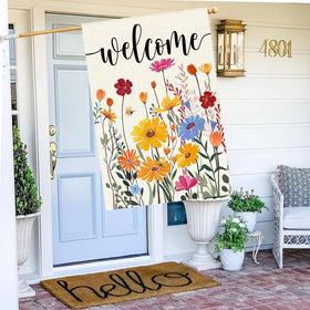 ARGOOFG double-sided welcome flag reads correctly from both sides