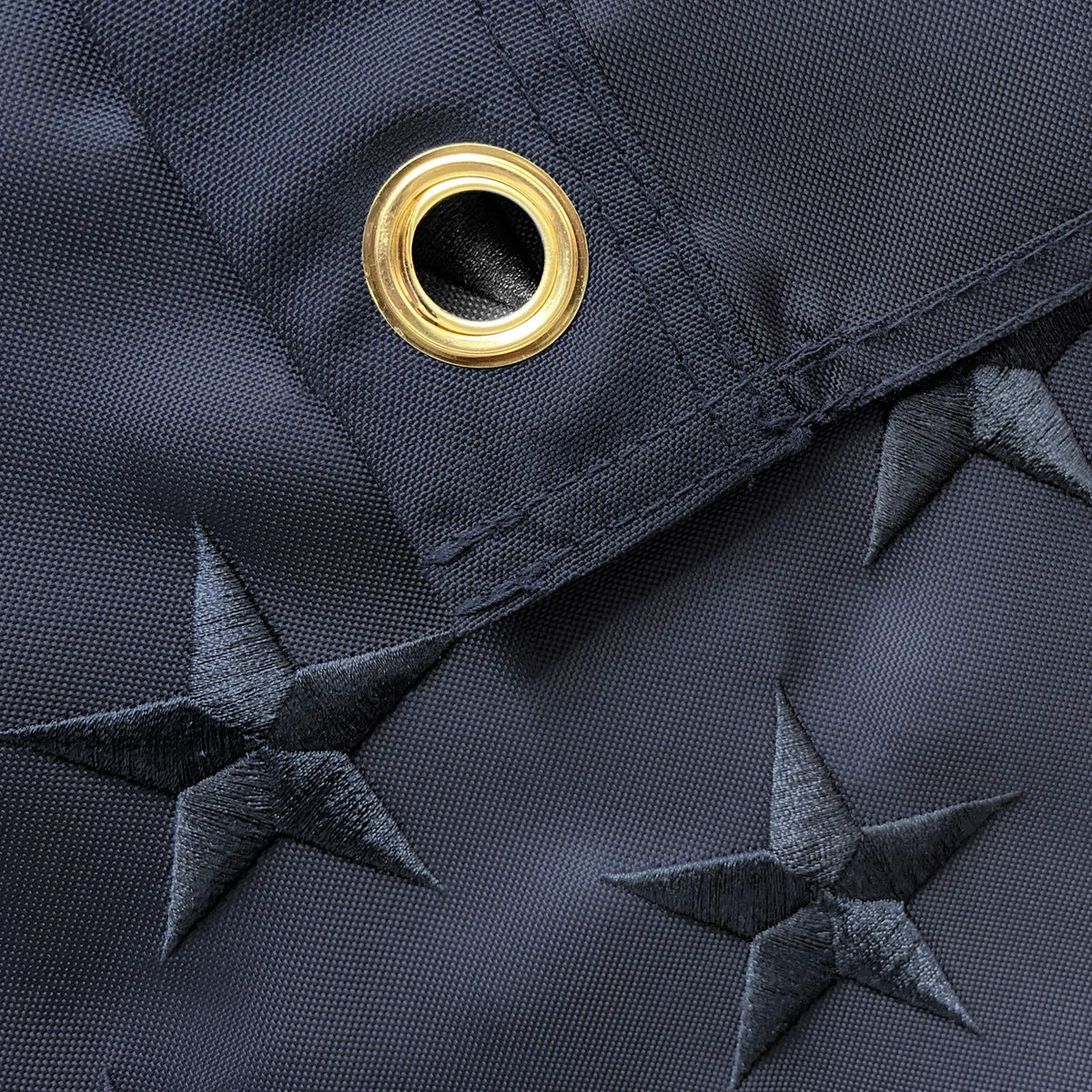 Aria embroidered stars flag highlighting durable stitching and premium appearance.