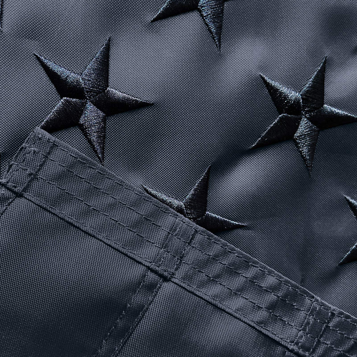 Aria flag features sewn stripes for lasting color and structure.