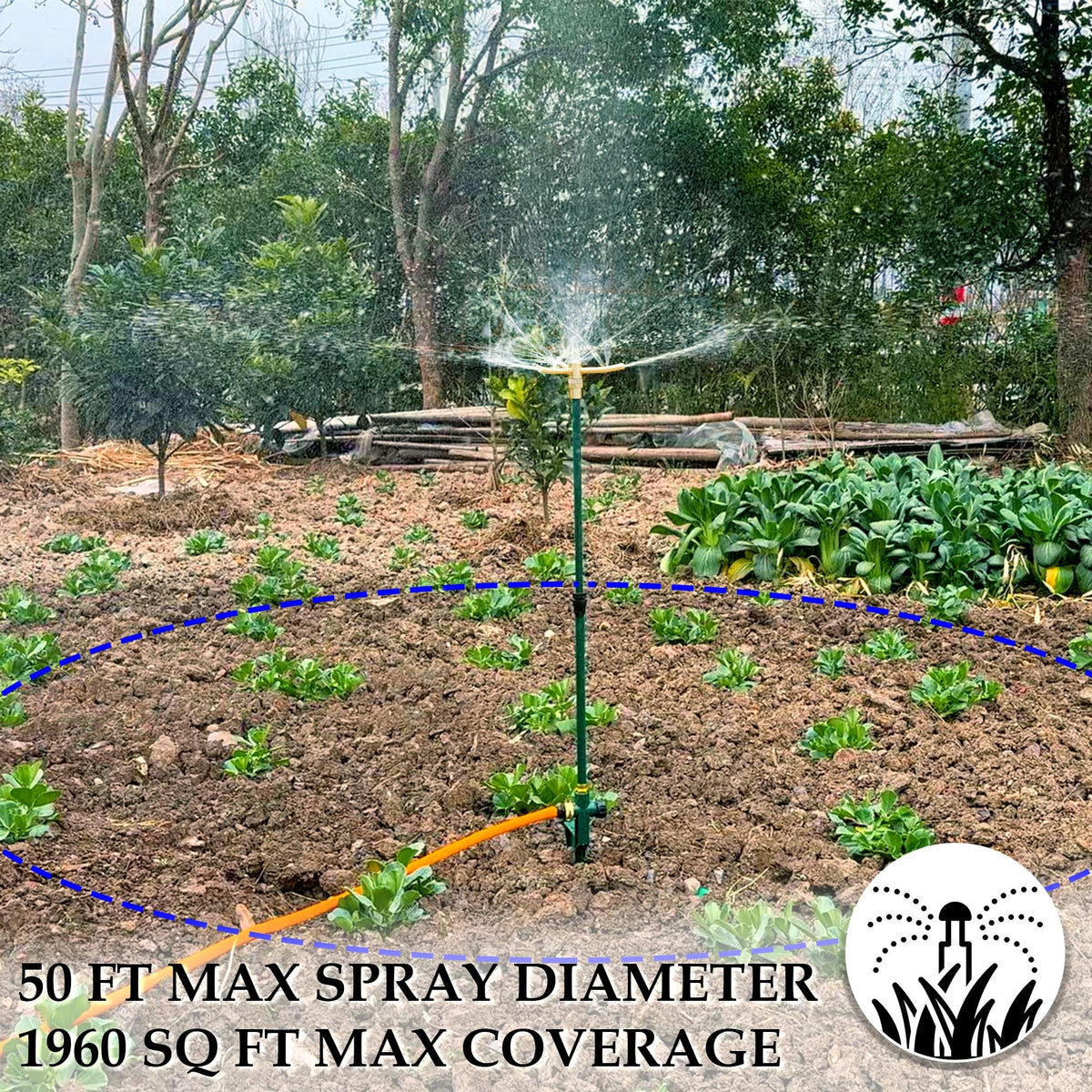 ARICOR expandable design allows linking multiple sprinklers for larger areas