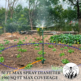 ARICOR expandable design allows linking multiple sprinklers for larger areas