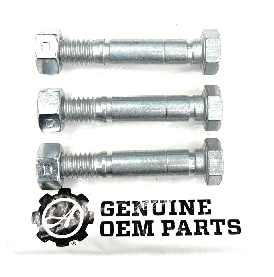 Ariens 52100100 deluxe snow blower shear bolts and nuts in a 3-pack for reliable maintenance.