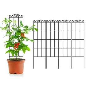 ARIFARO 47-inch metal garden trellis pack of four supports vertical gardening.