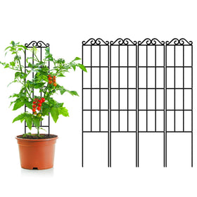 ARIFARO 37.5-inch trellis front view supports climbing plants with sturdy metal construction.