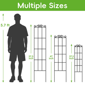 ARIFARO 37.5-inch trellis side angle fits narrow spaces while supporting climbers.