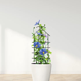 ARIFARO black powder-coated trellis for indoor outdoor use.