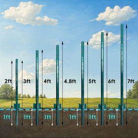 ARIFARO metal fence post sturdy and weather-ready for outdoor use