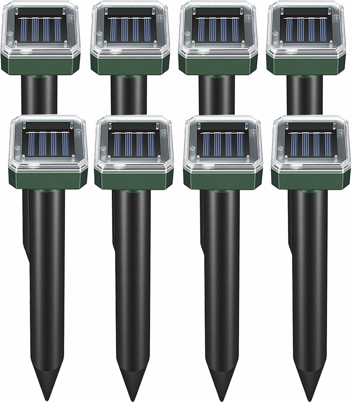 Ariie Mole Repellent solar panel unit ready for outdoor use to deter pests.