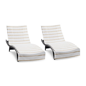 Arkwright Las Rayas chaise cover 2-pack on pool chair for stylish outdoor lounging
