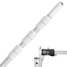 ARLBA telescopic pool pole extended to reach deep corners for thorough cleaning.