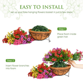 Arlinya realistic silk daisies and eucalyptus leaves — natural look