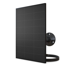 Arlo Solar Panel Charger close-up powering a camera with sunlight for continuous power