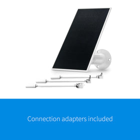 Arlo Solar Panel Charger mounted outdoors with 8-foot cable for hands-free power