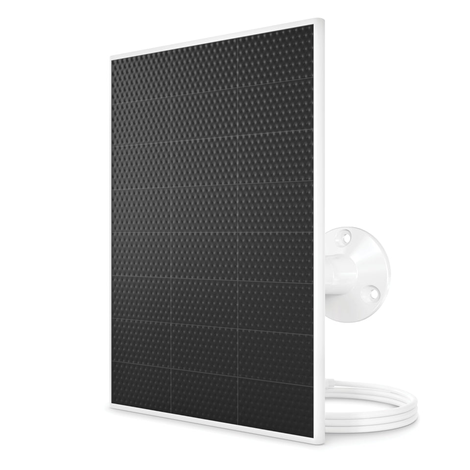 Arlo Solar Panel Charger White front view powers cameras with sun for continuous protection