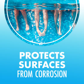 Crystal-clear pool water enhanced by Clear Balance tablets and balanced pH and alkalinity.