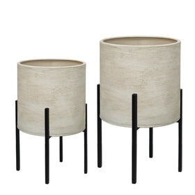 ARNIS large planter dimensions 21 inches tall with 12.25 inches diameter.