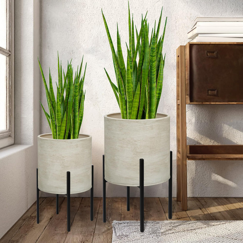 ARNIS modern plant pots large with stand elevate living room decor.