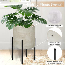 ARNIS planter with drain plug for flexible drainage control.