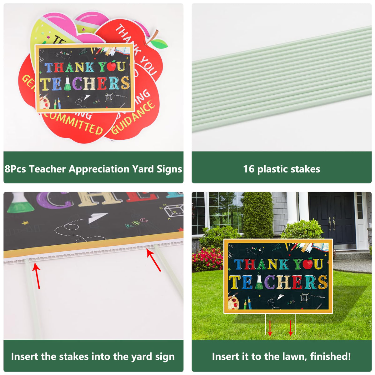 Arosche heart design yard sign adding festive touch to yard or classroom.