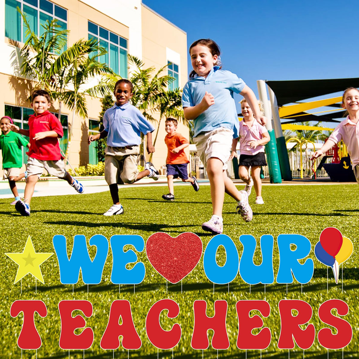 Arosche school yard decor suitable for indoor or outdoor displays
