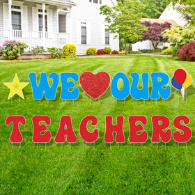 Arosche teacher appreciation yard sign set of 16 for outdoor school celebrations