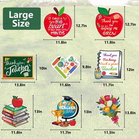Arosche yard sign featuring a book design for classroom use.