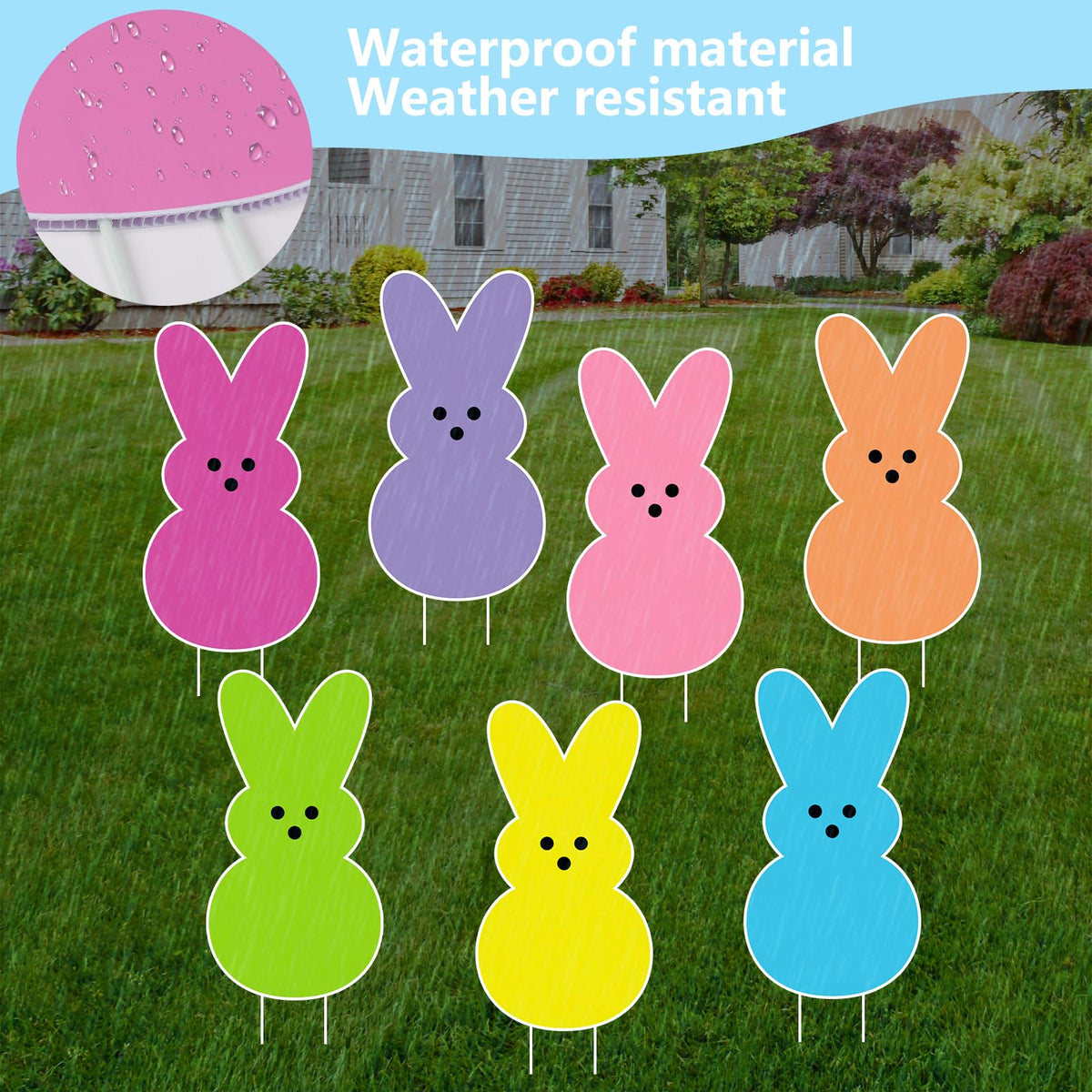 Arosche weather-resistant hard plastic yard sign for durable decor.