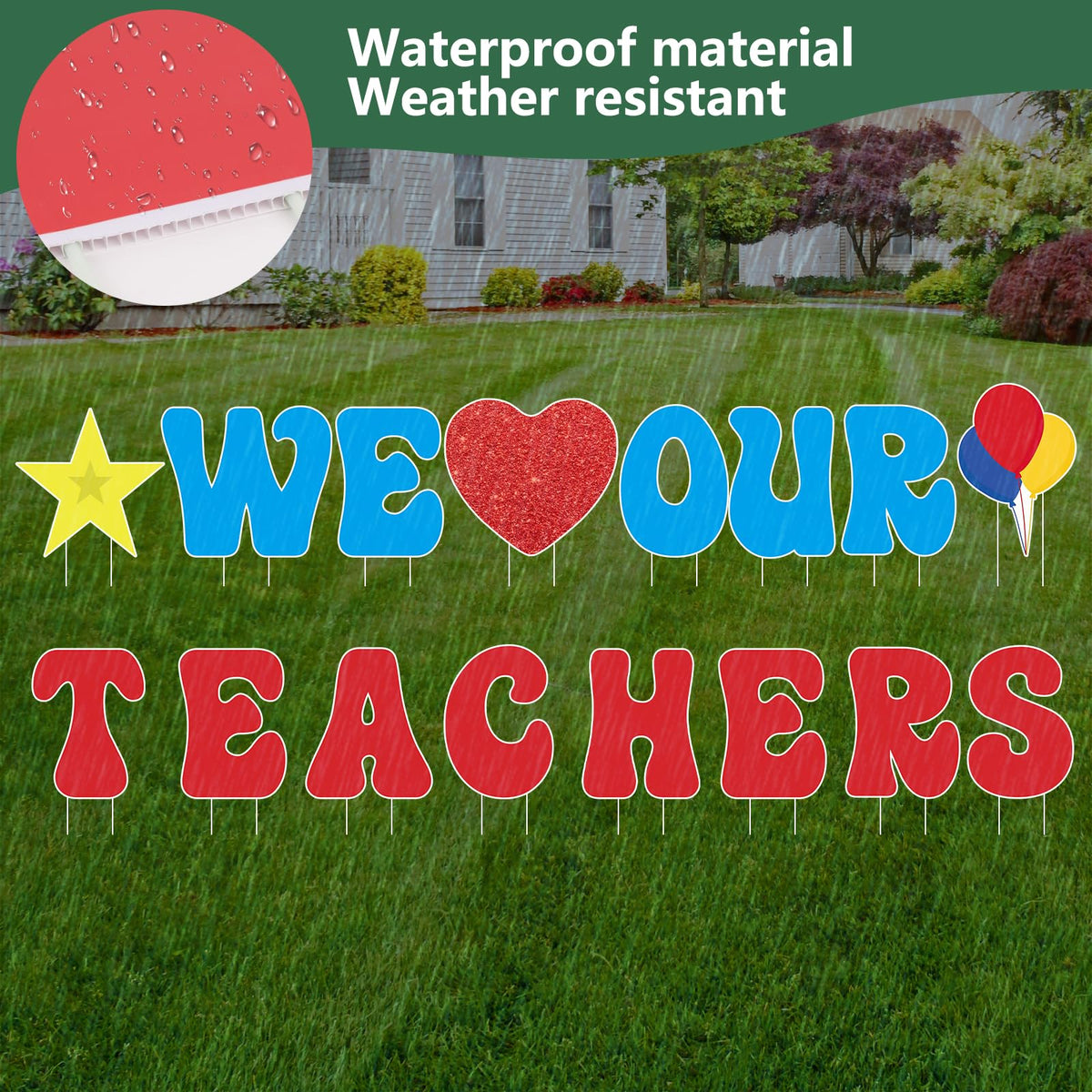 Arosche weatherproof yard sign durable for wind and rain