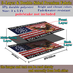 Aroxtms flag with brass grommets, durable hanging hardware.