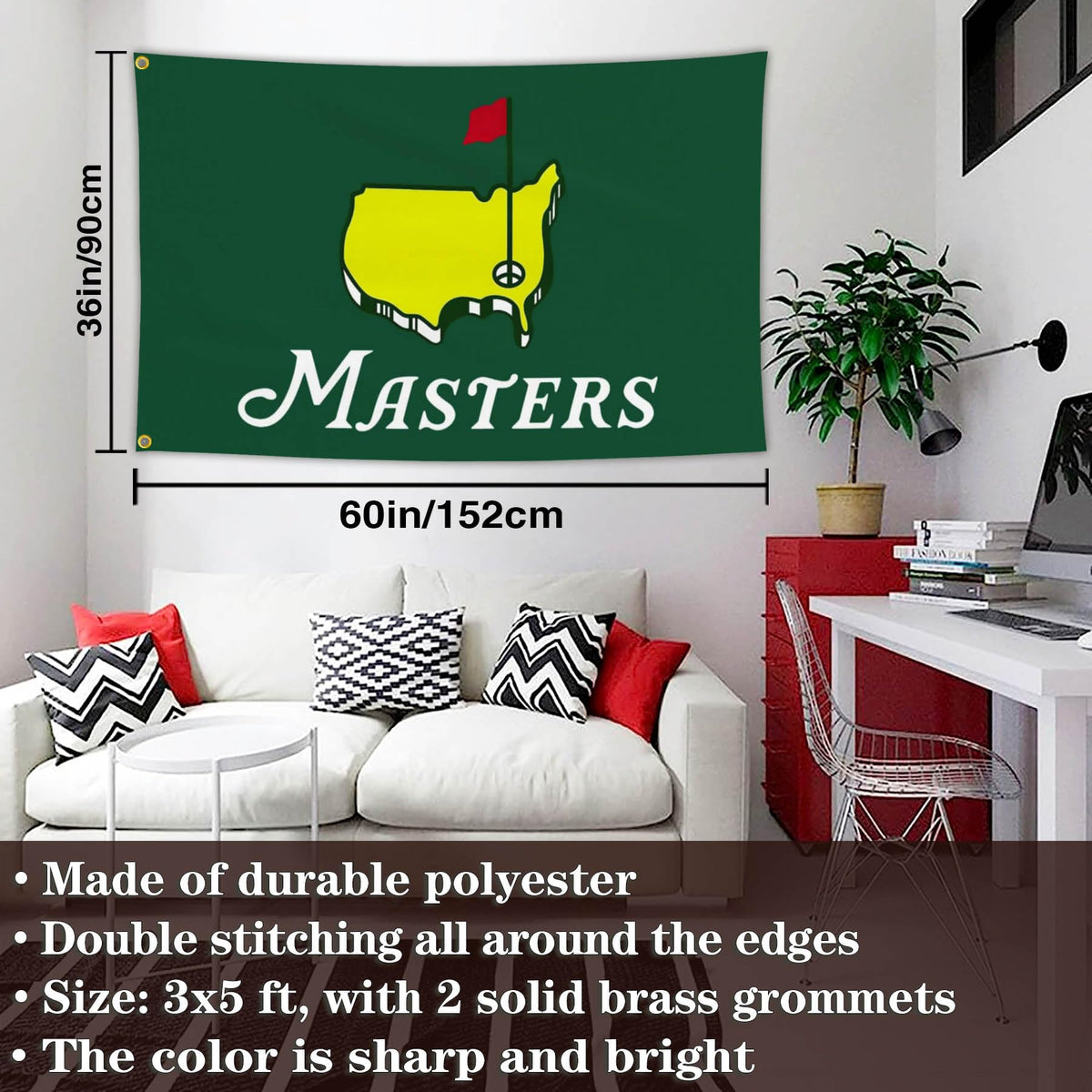 Aroxtms golf flag outdoor wall hanging enhances porch or dorm space