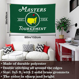 Aroxtms golf flag wall hanging enhances dorm or room decor with playful vibe.