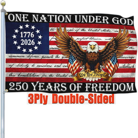 Aroxtms USA flag 3x5 double-sided for outdoor display, visible from both directions.
