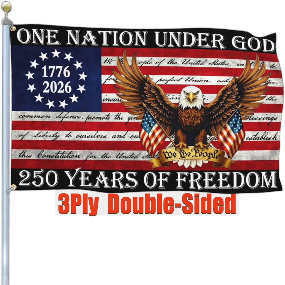 Aroxtms USA flag 3x5 double-sided for outdoor display, visible from both directions.