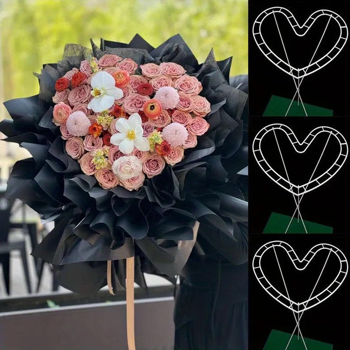 ArrErr DIY bouquet stand simplifies arranging and styling flowers.