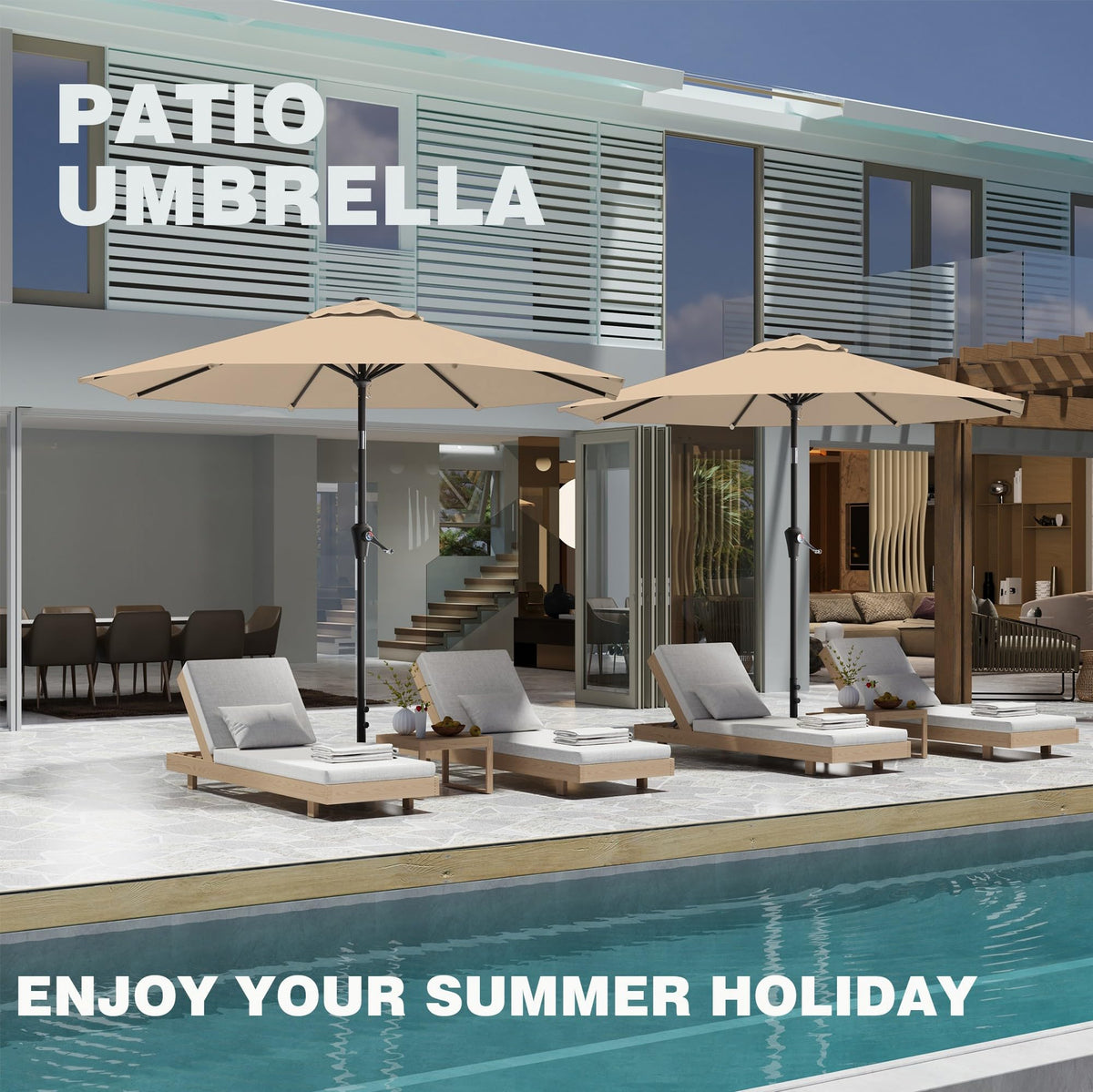 AreShark suitable for market, garden, pool, and deck setups providing versatile shade.