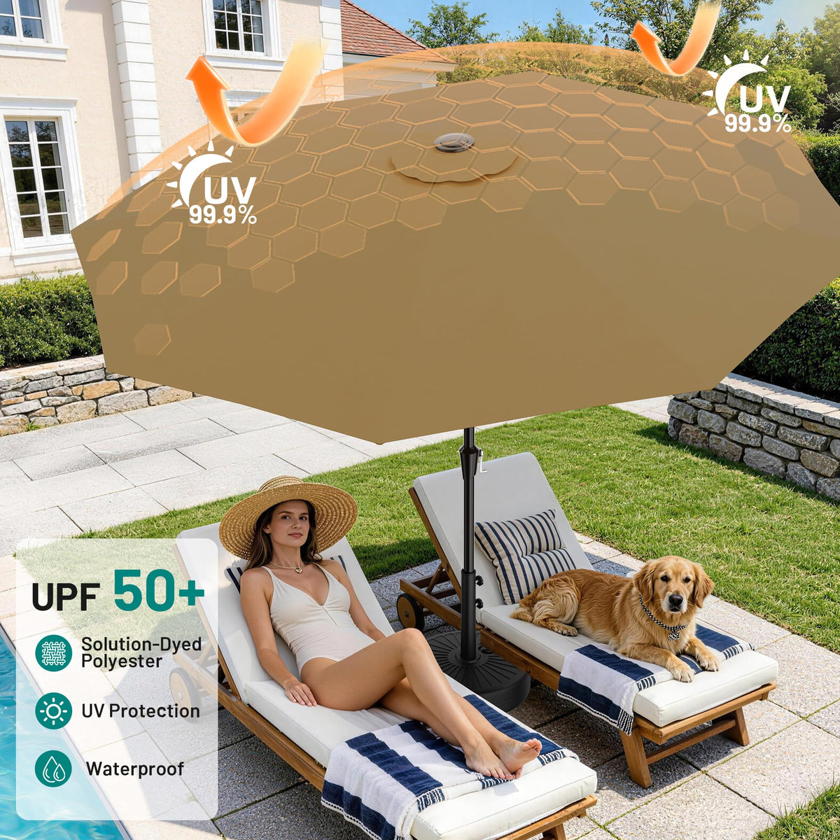 AreShark vented canopy design promotes airflow to reduce heat buildup.