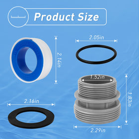 ArrogantF 40mm to one-and-half-inch adapter close-up with secure threading.