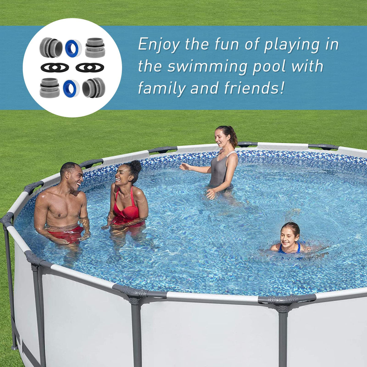 Durable, high-quality materials shown for long-lasting pool maintenance.