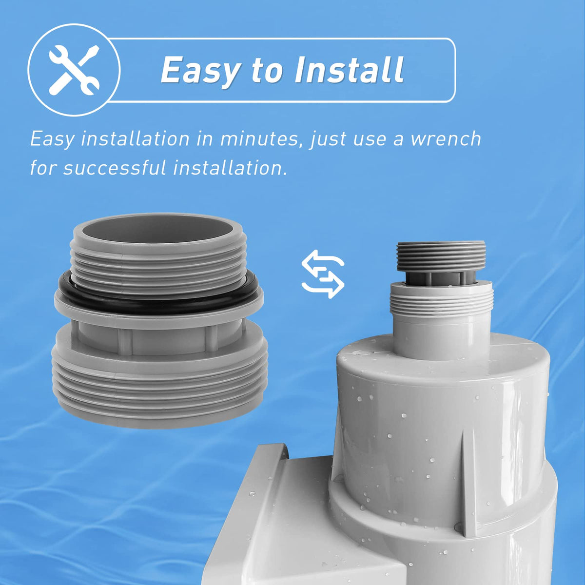 Bestway compatibility using ArrogantF adapters across pool brands.