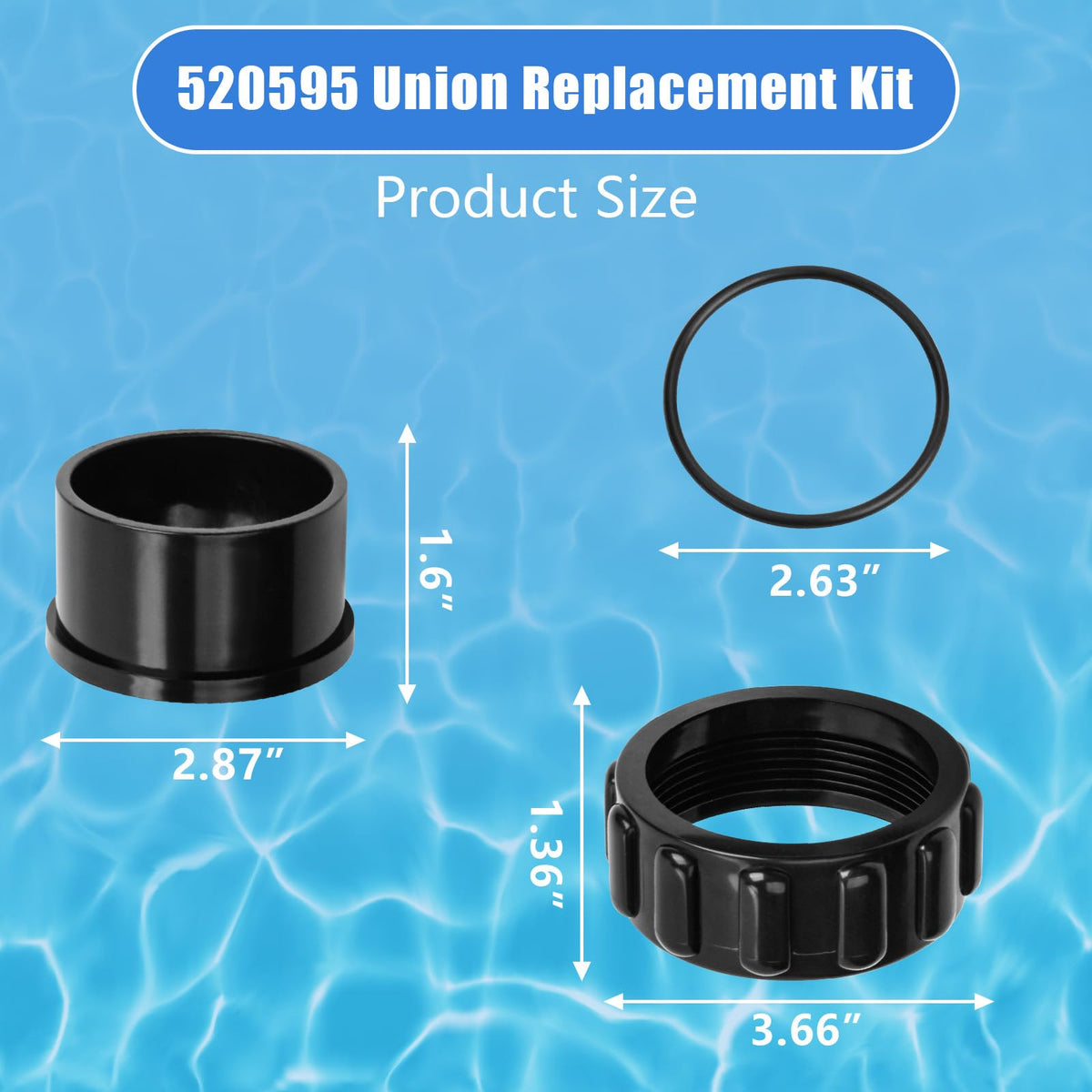 ArrogantF 2in union kit for IC40 showing durable connectors and seals.