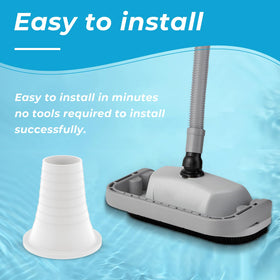 ArrogantF poolshark Lil’ Shark connection cone reducer for smooth outlet hose link.