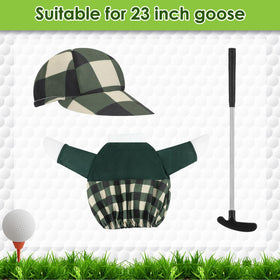 Arrowbash goose golf club included for authentic porch lawn decor.