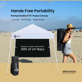 Arrowhead Outdoor canopy sunwall extended for extra shade and privacy