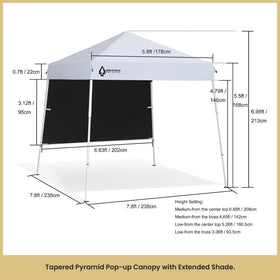 Arrowhead Outdoor portable shade shelter providing shade anywhere